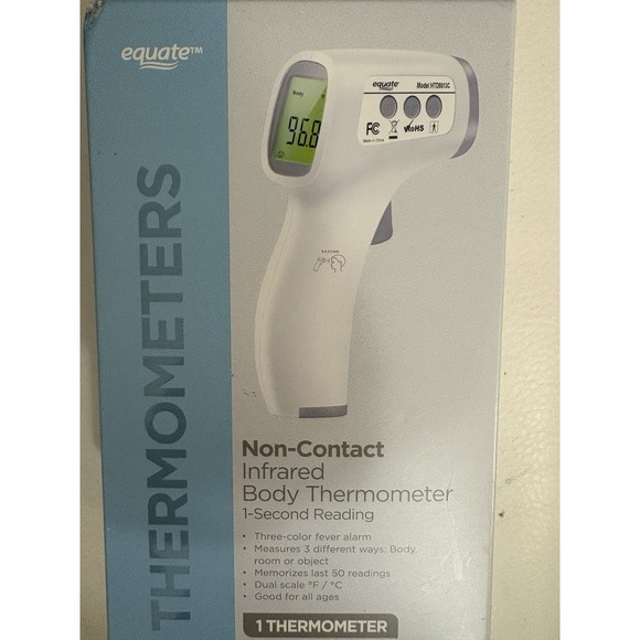 EQUATE NON CONTACT INFRARED BODY THERMOMETER 1 SECOND READING OF18 - Picture 5 of 5